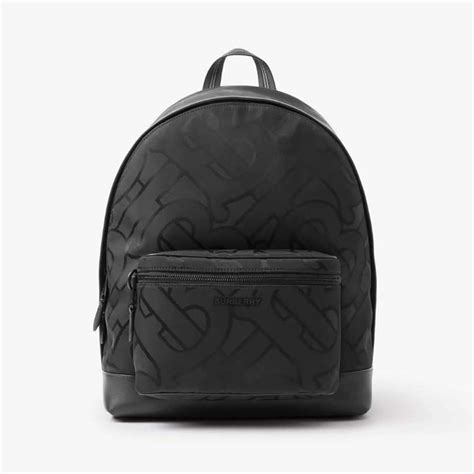 burberry colour-block logo backpack|Check Jacquard Backpack in Black .